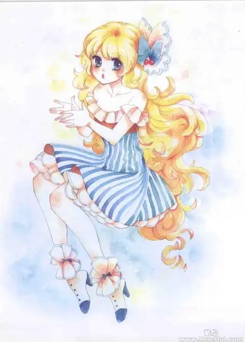 漫画教程动漫彩色绘水彩美少女绘制基础教程176p