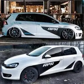 大众高尔夫polo朗行侧身贴纸apr个性车门改装饰定制车贴拉花