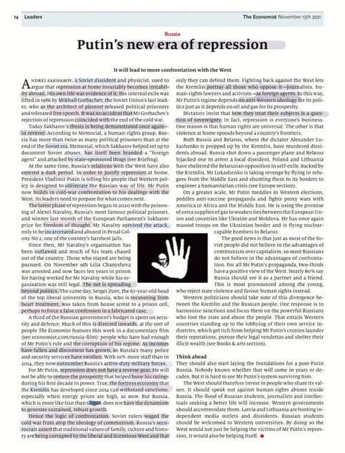 每天读一丢丢经济学人俄罗斯新镇压时代23