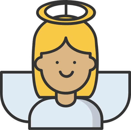 天使头像矢量插画