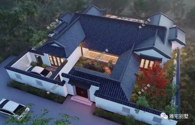 精选10套中式四合院别墅,前庭后院,小桥流水