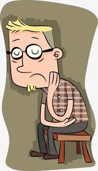 卡通焦虑的人减压