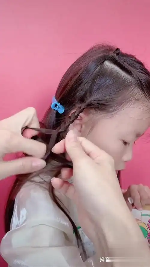 儿童长发简易古风编发教程汉服发型 儿童编发 古装造型