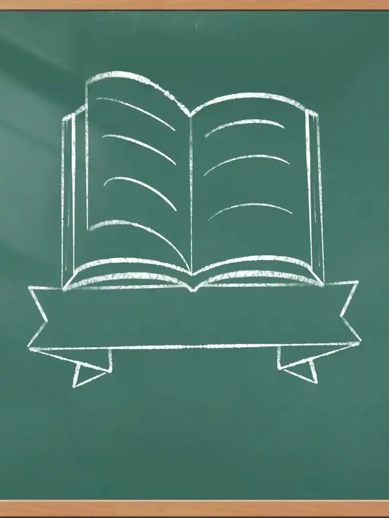 黑板报使用主题插图～书本 #一学就会的简笔画 #跟着抖音学画 - 抖音