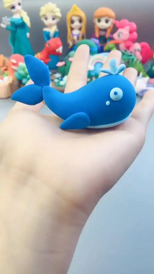 超级简单好看的海豚,粘土制作教程,喜欢的小伙伴点个赞吧!00