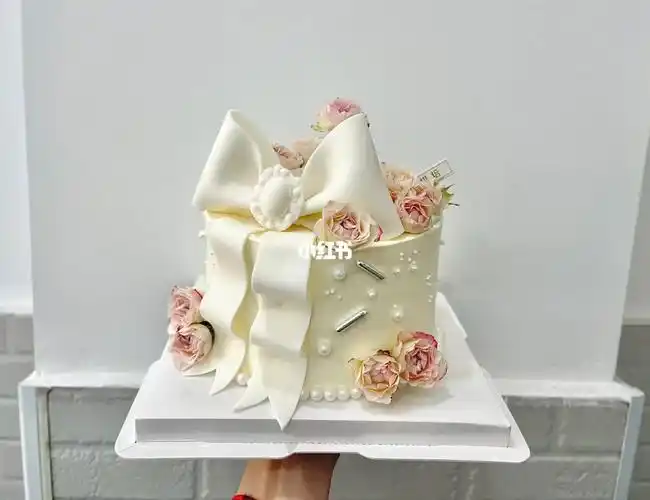 仙女蝴蝶结鲜花仙气生日蛋糕