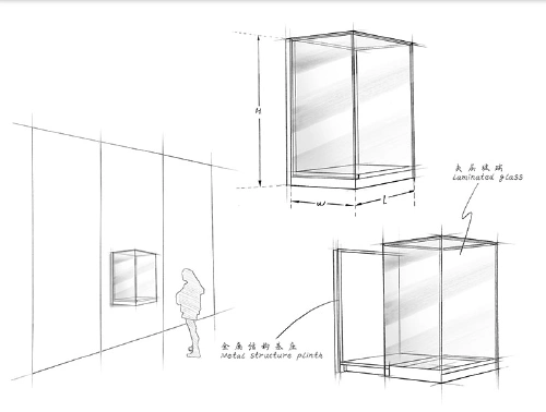 博物馆展柜设计手绘图看四川克里克公司设计师手稿