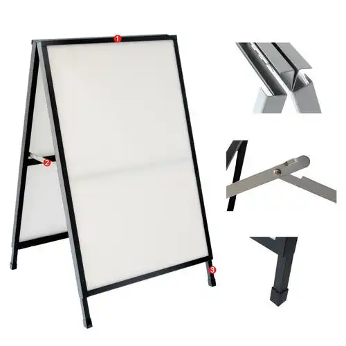 source portable iron type a double sided poster frame folding di
