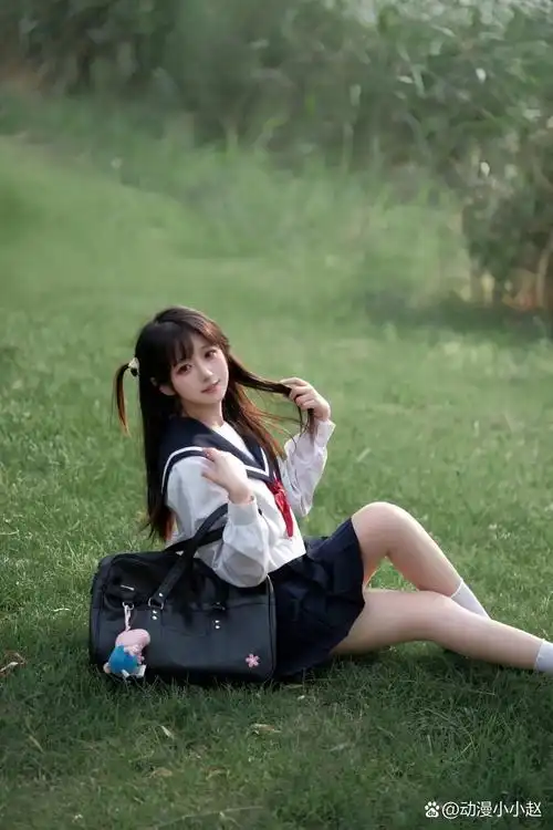 jk写真:短裙水手服可爱女生#写真# #穿搭