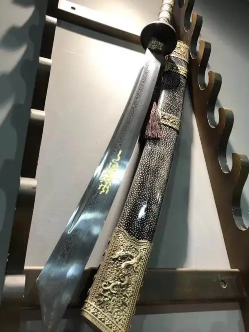 加长鱼皮康熙战刀