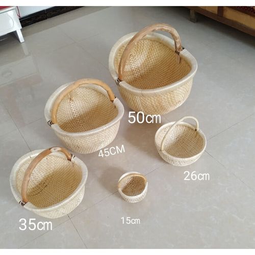 柳条编织筐篮子 笸箩簸箕柳编簸箕手工编织柳编筐篮子收纳筐篮垸 迷你