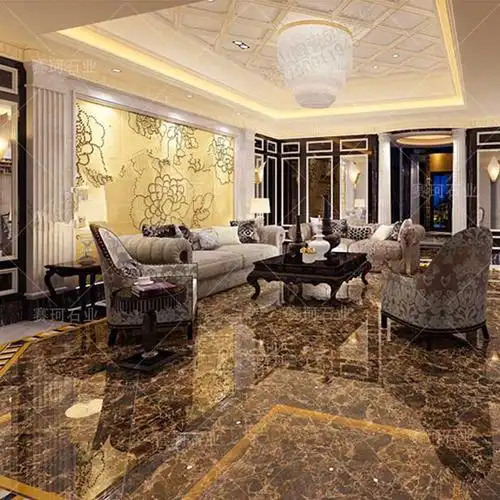 深啡网咖啡网大理石地砖铺贴客厅墙面地面卫生间现代高档别墅装修