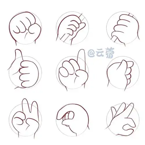 18个卡通q版手部练习27100