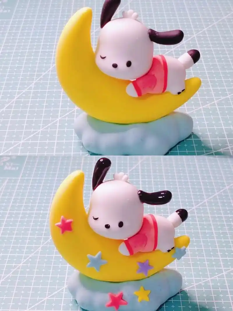 快来做帕恰狗啦～(粘土教程) 粘土制作三丽鸥帕恰狗盲盒,四舍五入是不