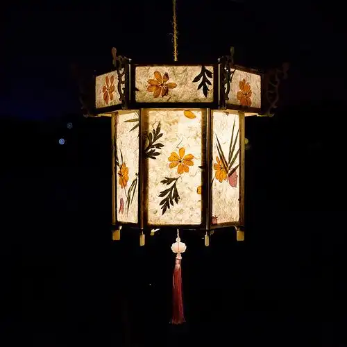 新年古风汉服灯笼diy材料包 手工自制中国风手提花灯中式仿古宫灯