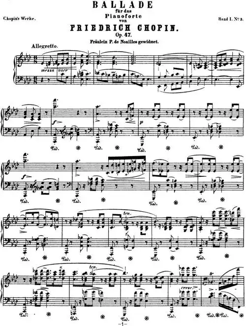 肖邦 叙事曲3 降a大调 chopin ballade no.3 op.47_钢琴谱_搜谱网