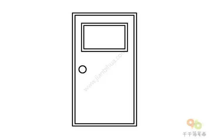 门怎么画简笔画小一点简单