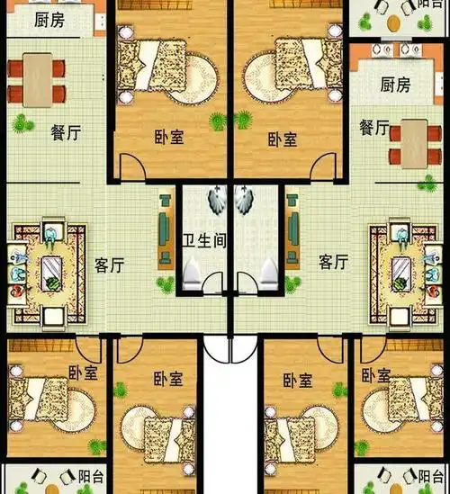 以下就是本套一品漫城尚郡小区160平米四居室房子的户型图.