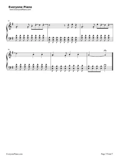 奔跑-羽泉五线谱预览7-钢琴谱文件(五线谱,双手简谱,数字谱,midi,pdf)