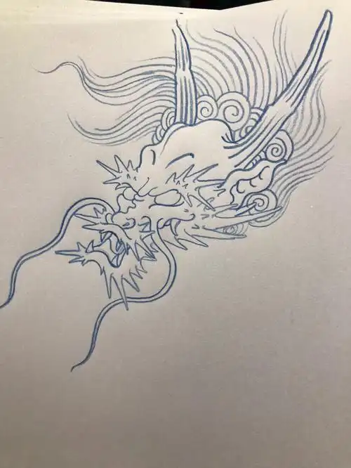 龙头临摹步骤图