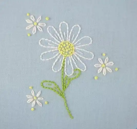 简单小花刺绣图案