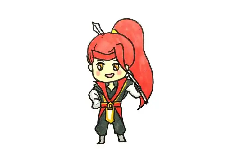 王者荣耀韩信怎么画