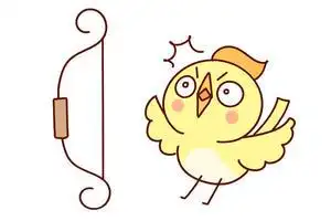 看图猜成语,惊弓之鸟简笔画