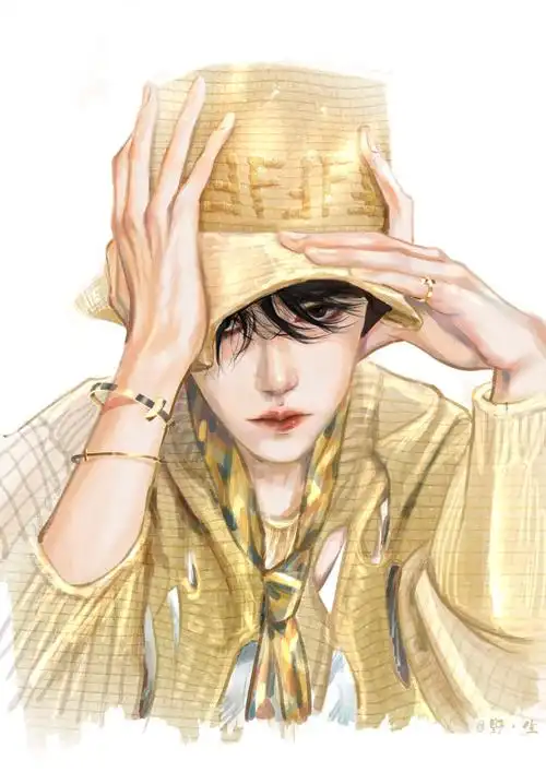 易烊千玺q版手绘