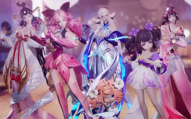 【王者荣耀mmd】三国红颜--大小乔*香*双姬*蝉 千里邀月_哔哩哔哩 (゜