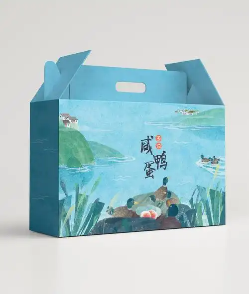 【商业插画】咸鸭蛋土特产 插画包装设计