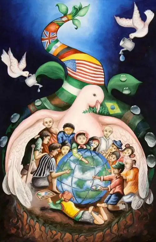 儿童画创意丨世界和平主题作品精选