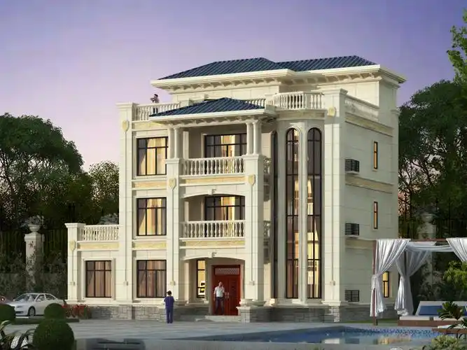 豪华四层别墅设计图纸,低调奢华,带地下室,顶层带大露台