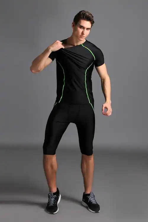 运动紧身短裤男速干排汗篮球裤健身收腿打底