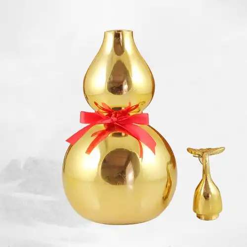 开盖纯铜光面葫芦八卦招财大小号空心铜葫芦风水挂件摆件