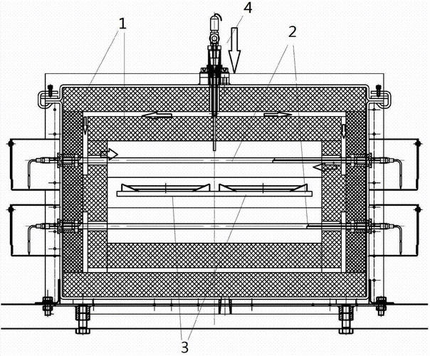 一种应用于晶硅光伏电池生产的链式烧结炉炉膛结构