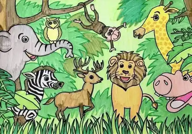 《动物园的快乐时光》 张晟涵 6岁