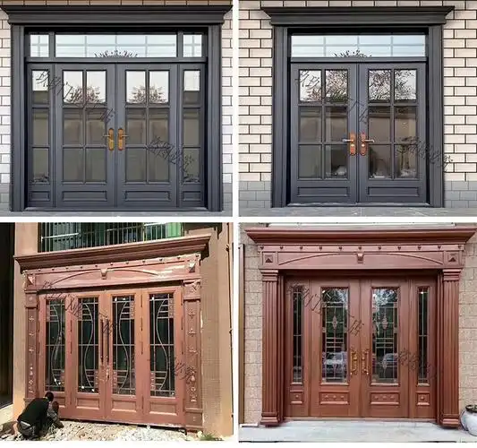别墅大门玻璃门双开门农村锌合金防盗入户门客厅阳台玻璃门定制 测量