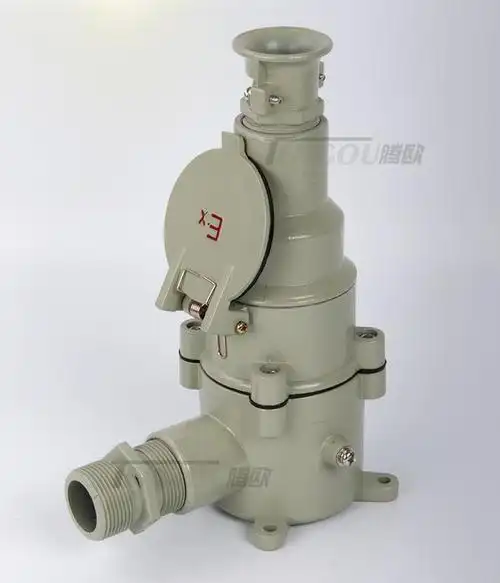 工业用防爆ac插销 380v五芯斜插防爆插接装置防爆插座防爆插头