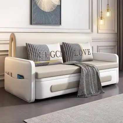 折叠沙发床两用多功能现代简约卧室家用小户型储物推拉轻奢经济型