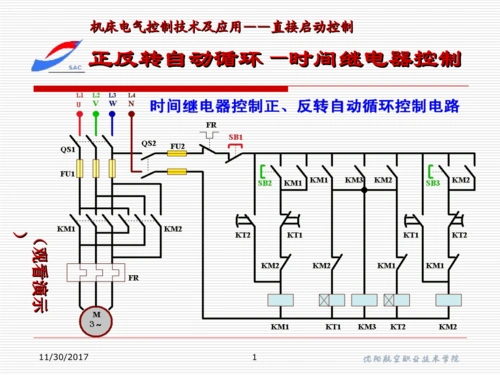 正反转自动循环时间继电器控制.ppt