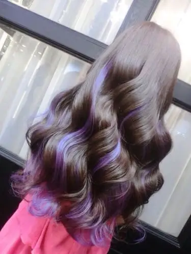 长发 卷发 染发 梦幻紫色,怕伤头发的小伙伴可以这样染～把你们喜欢