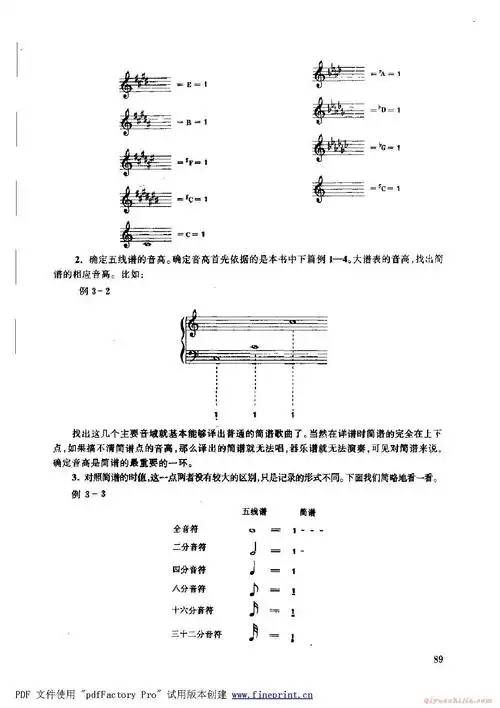 音乐识谱速成怎样将五线谱翻成简谱翻译乐谱的步骤