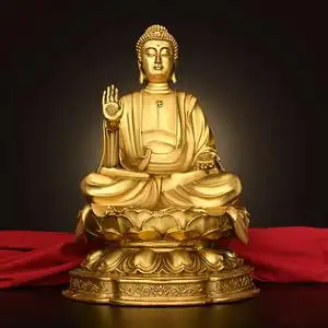 高端大日如来菩萨纯铜佛像人物摆件适用家庭客厅书架供奉装饰品