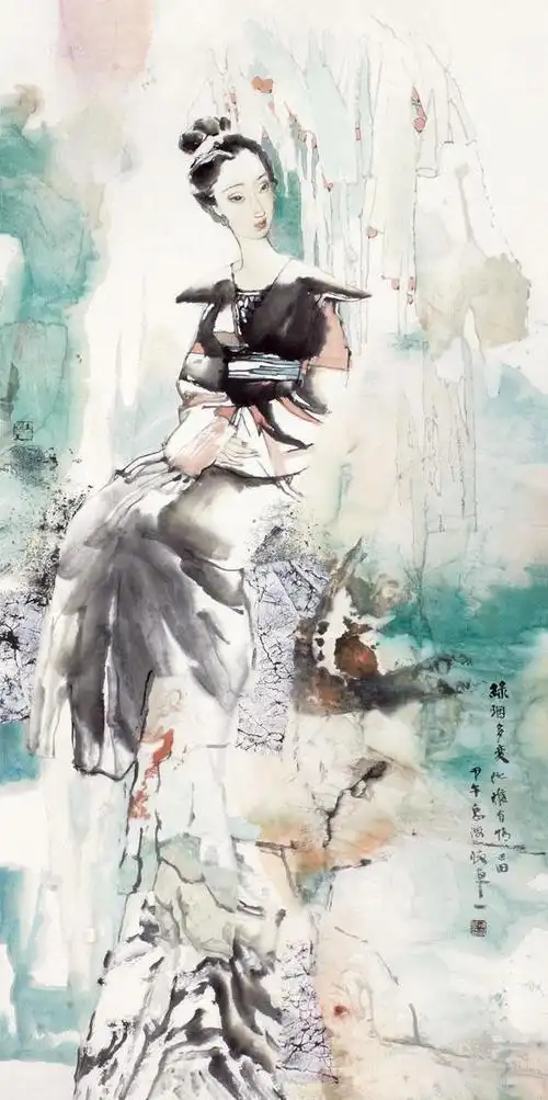 齐鲁名家岳海波水墨人物画欣赏