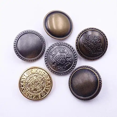 金属大衣扣子纽扣百搭圆形女扣毛呢西服扣风衣复古牛仔裤子扣外套