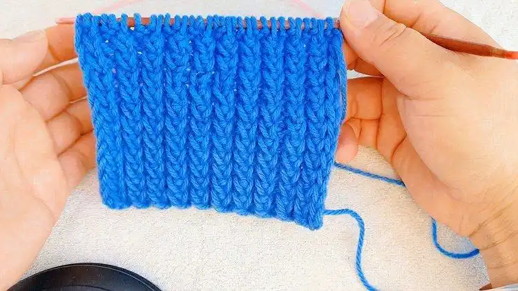 三针螺纹花样的编织方法,适合毛衣底边或者帽子边的编织
