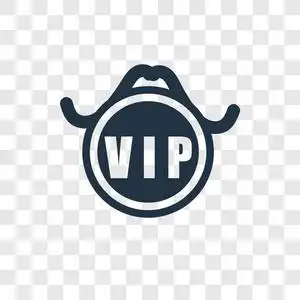 在透明背景上隔离的vip图标.