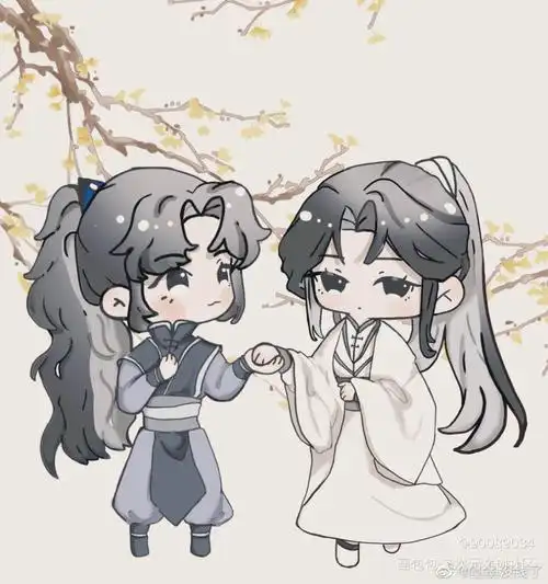 携手_二哈和他的白猫师尊楚晚宁墨燃楚晚宁q版同人绘画作品