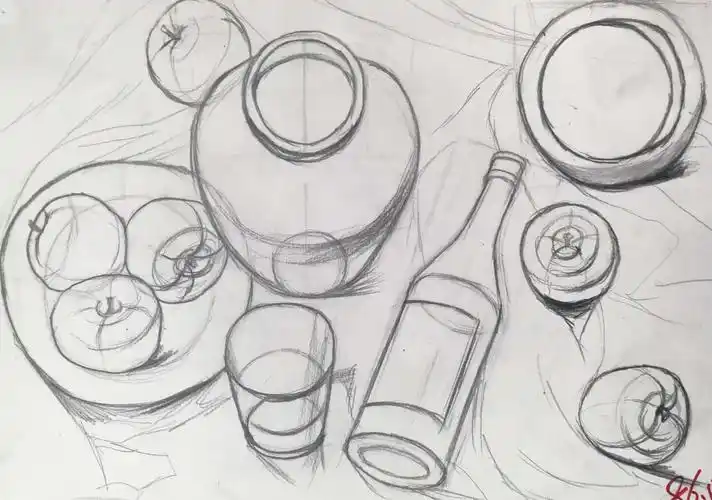 五月十八日(周六)上午学生素描作业