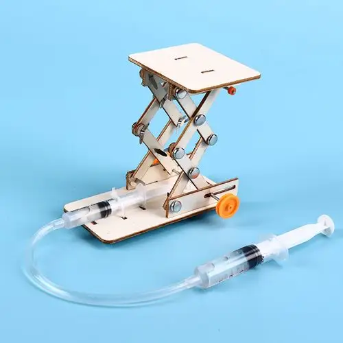 科技制作小发明儿童小学生科学实验手工液压升降diy科学实验